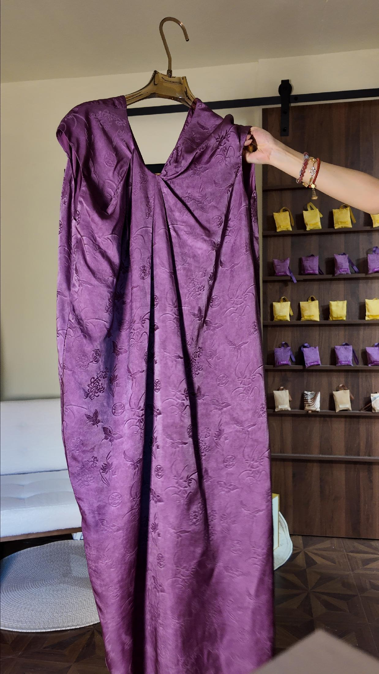 Purple oriental fragrant cloud gauze dress