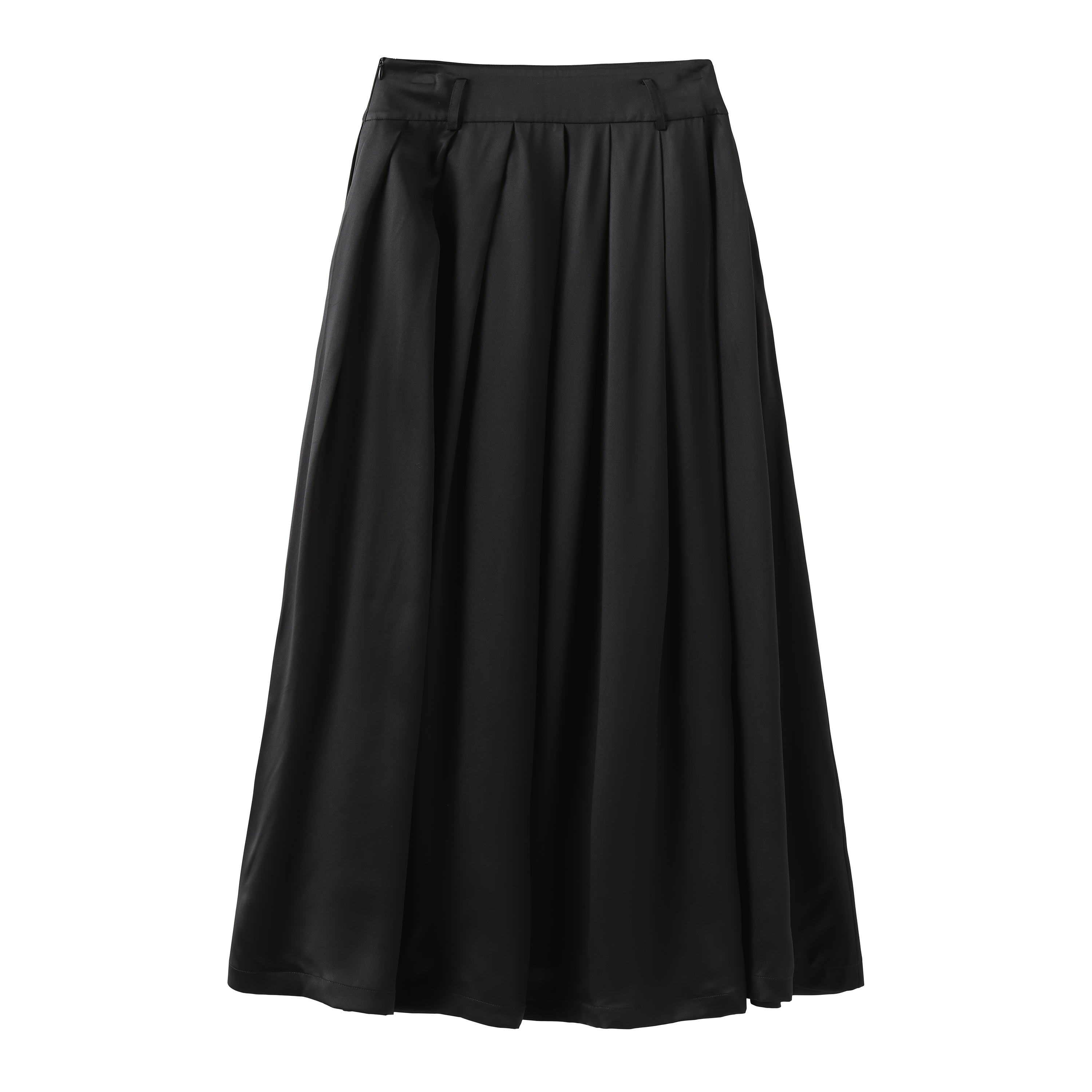 Classic black silk maxi dress black
