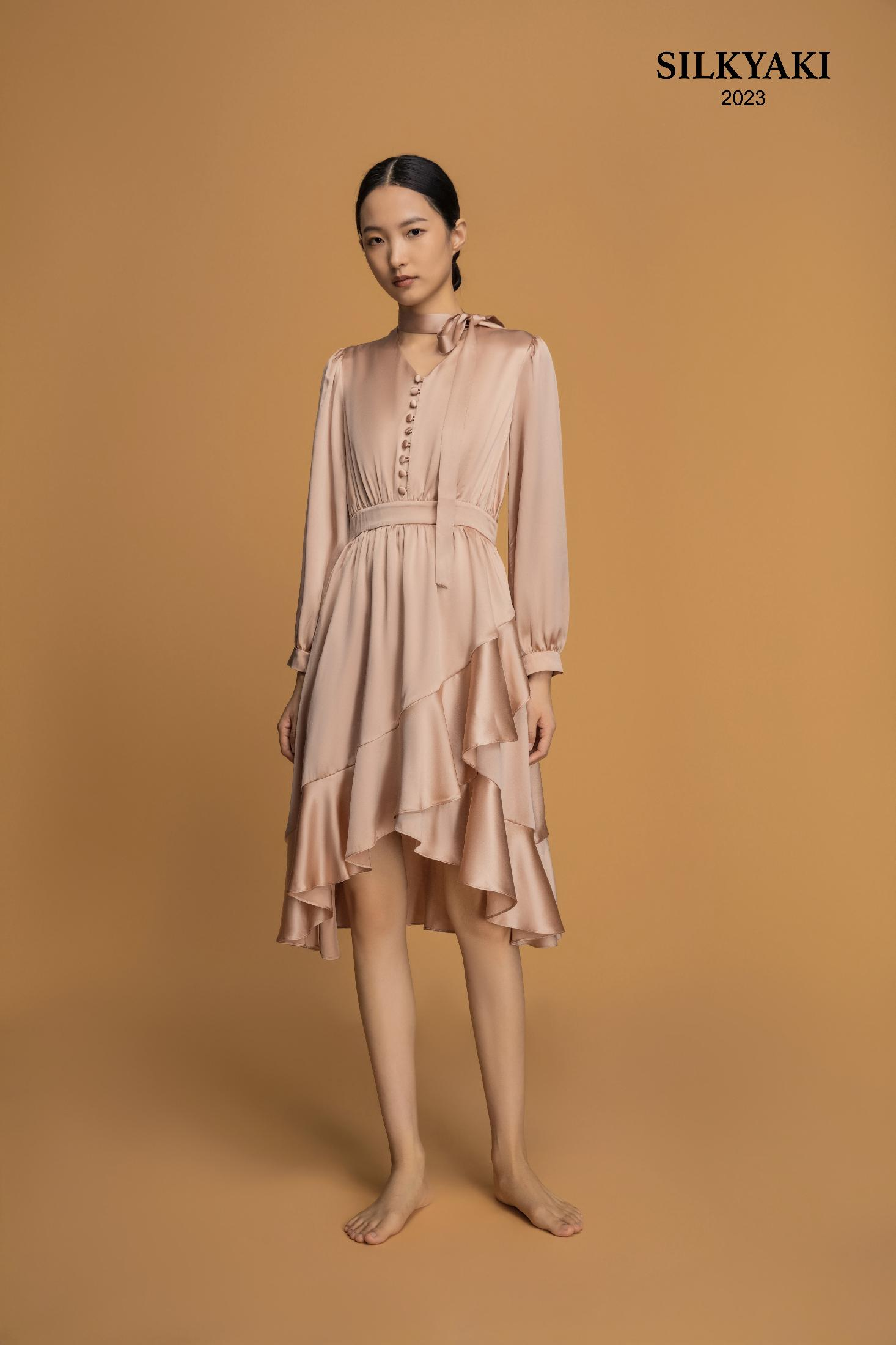 Classic lotus root pink dress lotus root pink