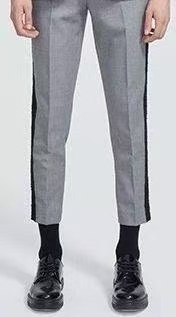 gray trousers