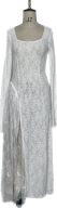 Asymmetric patchwork dress white - Image 1