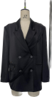 Satin silhouette blazer black - Image 1