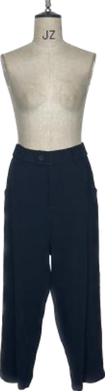 Loose casual ninth pants black