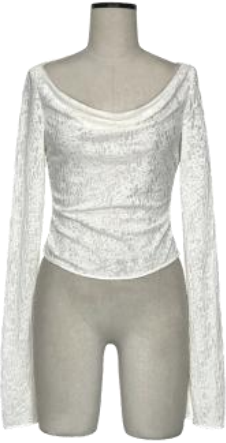 White cowl neck sweater