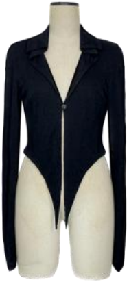 Collared top black