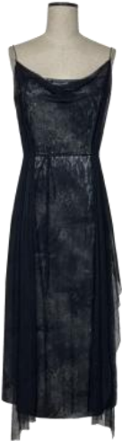 Velvet lace double dress black - Image 1