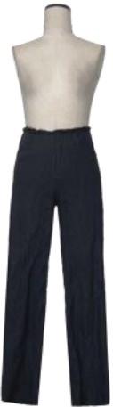 Low rise straight leg pants black - Image 1