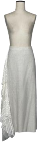 A-line slit tube top dress in white - Image 1