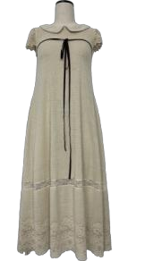 doll collar a line short sleeve dress