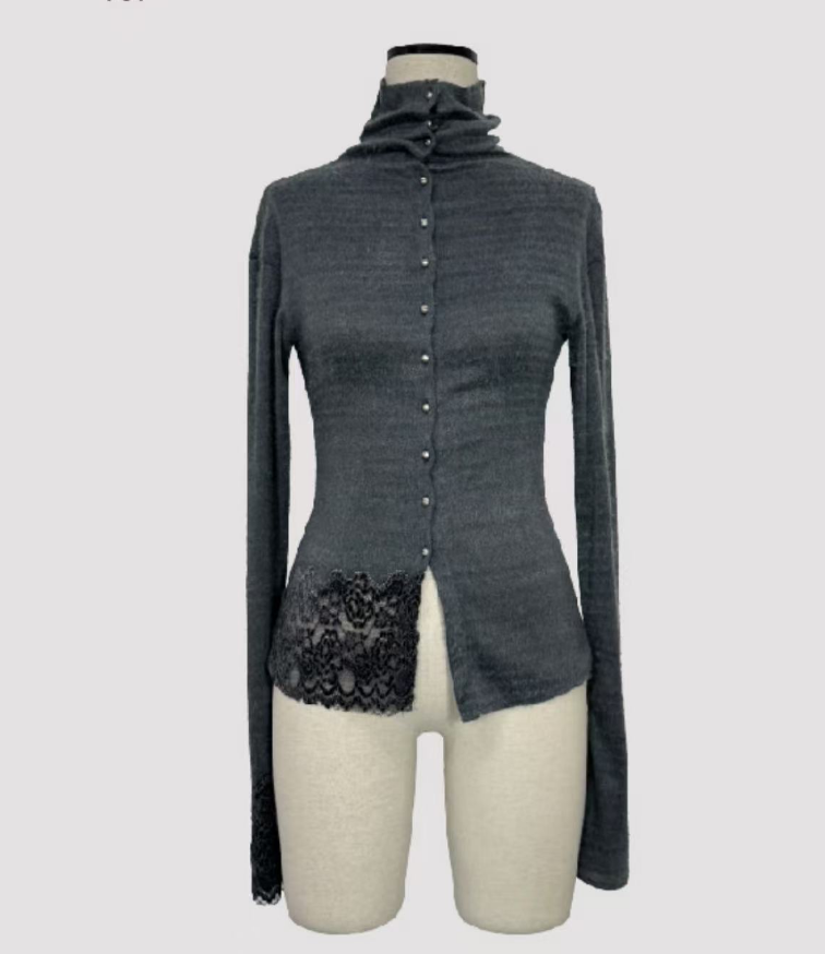 Pleated neckline, waisted and off-shoulder top