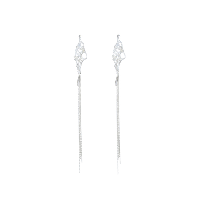 Stream Rest Earrings White - Image 1