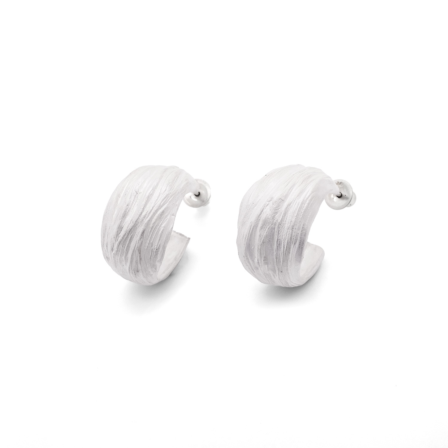 Fluid earrings white - Image 1