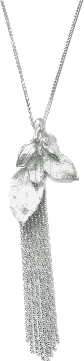 Leaf flow necklace white - Image 1