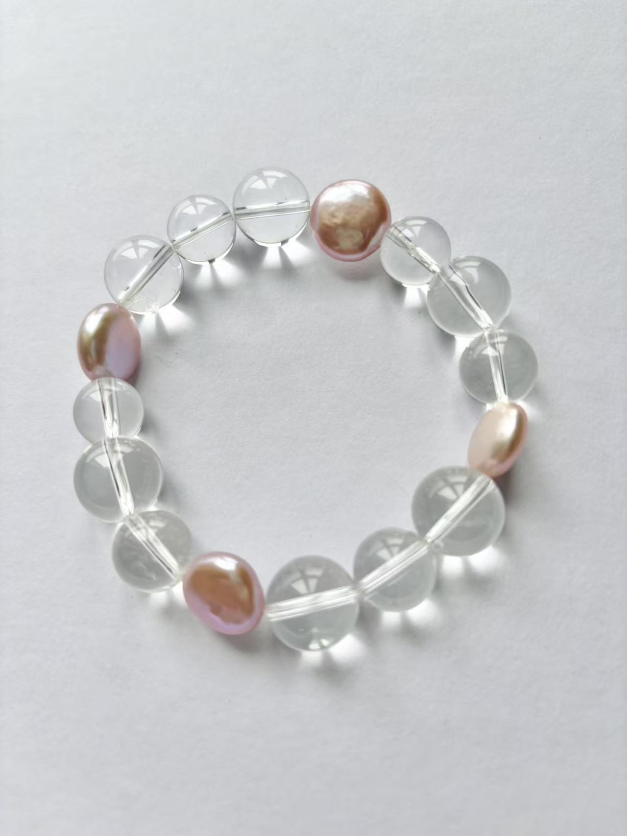 Natural pearl white crystal bracelet
