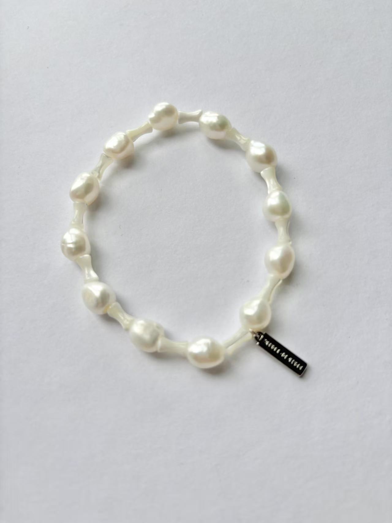 Natural pearl white butterfly oyster bracelet