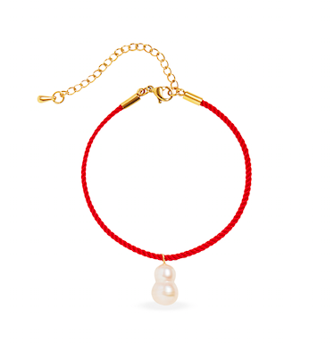 8-character beaded red rope bracelet