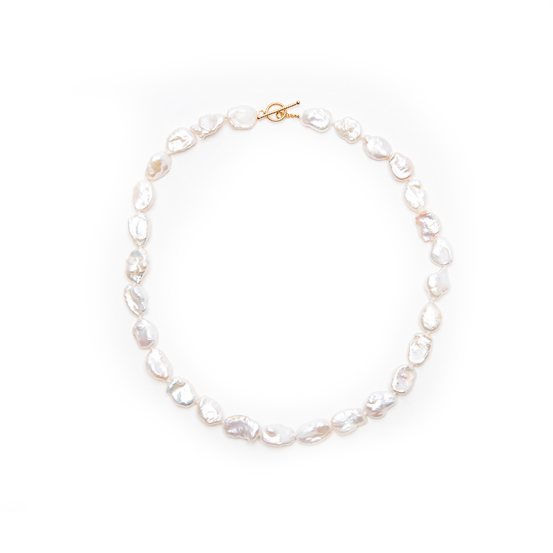 Special-shaped pearl necklace (gold and silver/extended) - Image 1