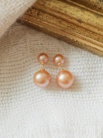 Tongjin temperament and versatile Dior style large and small bead earrings - Image 1