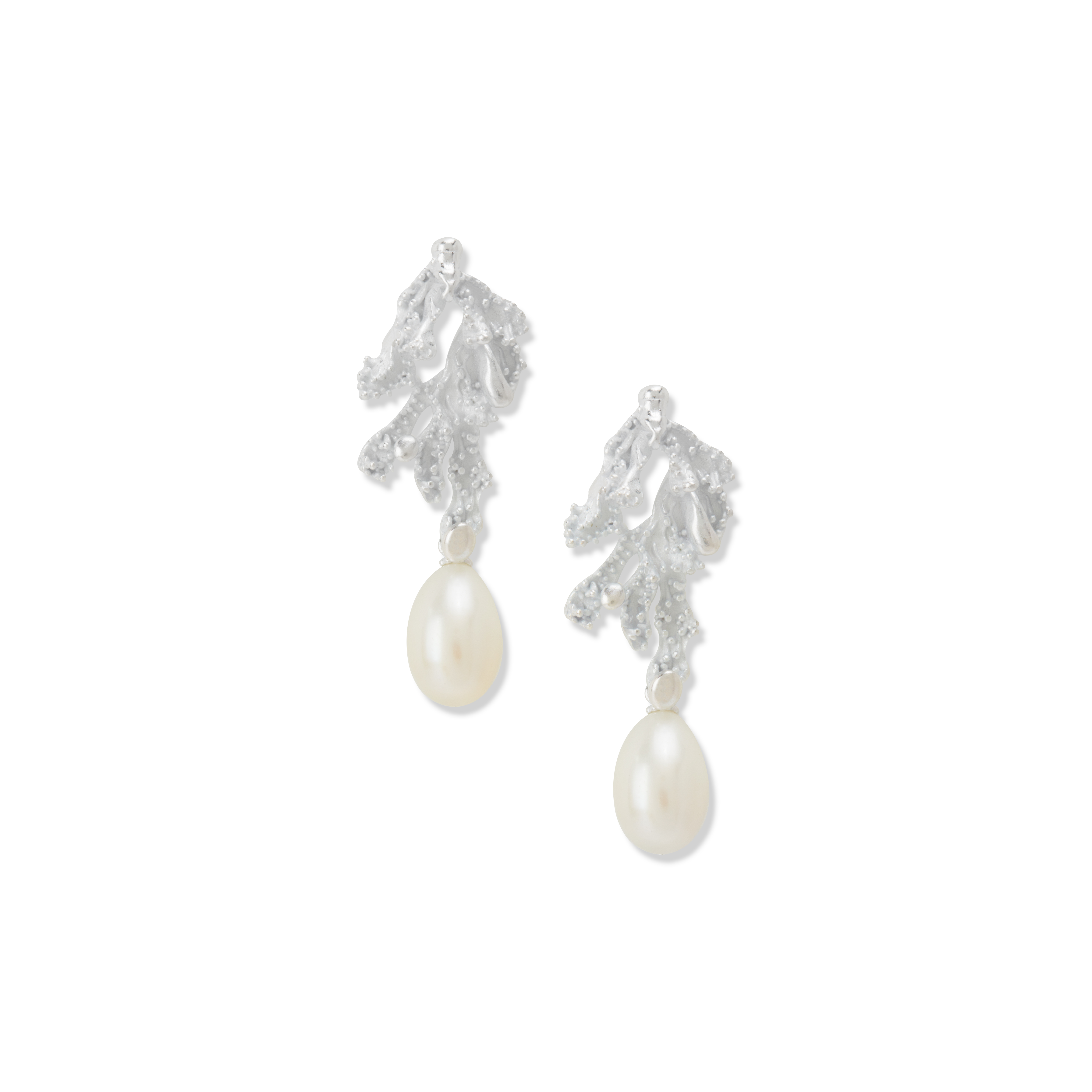Salty pumpkin retro style misty drop-shaped pearl earrings