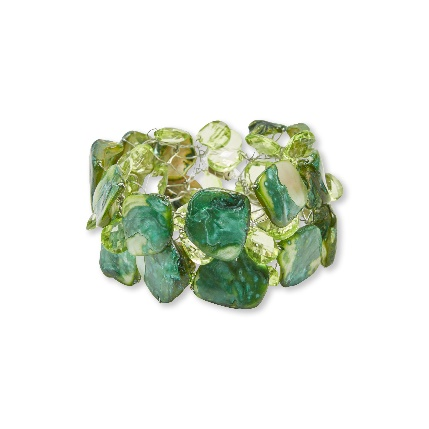 Hand-woven mother-of-pearl bracelet