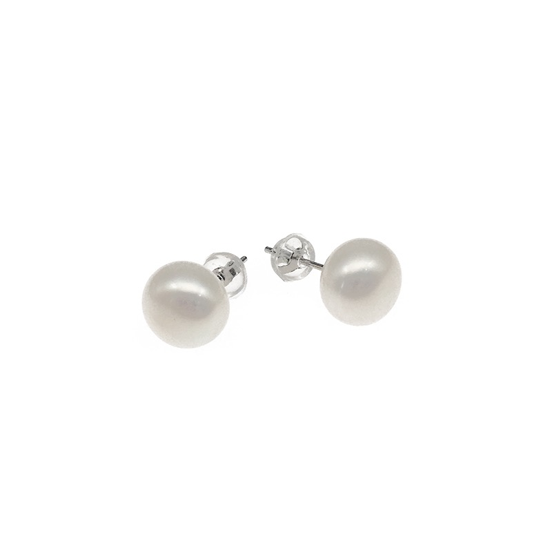 Large Aurora Natural Pearl Stud Earrings