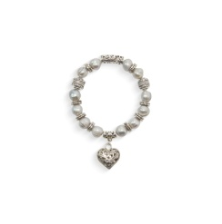 Natural baroque pearl bracelet (silver gray)