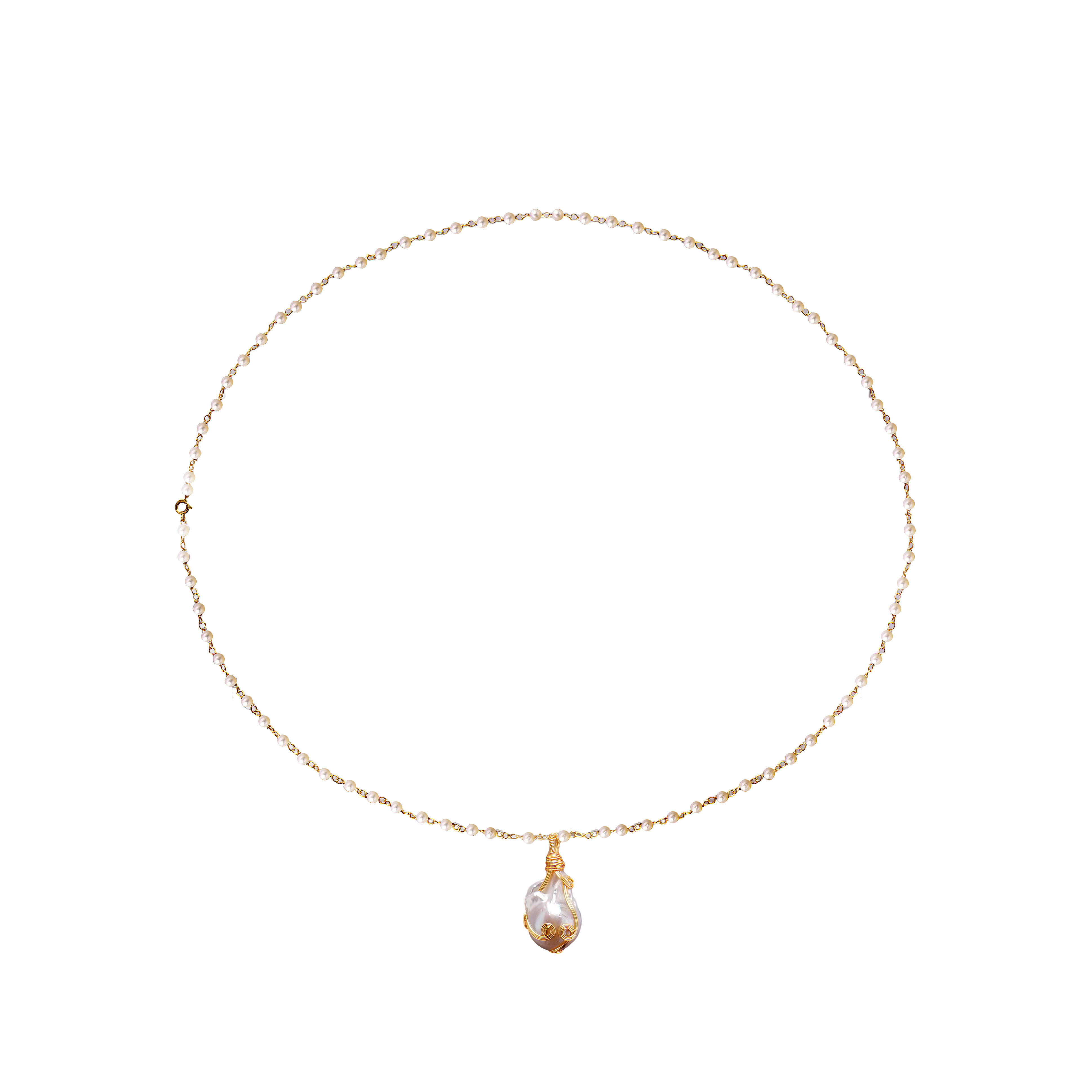 Natural pearl necklace 70CM long