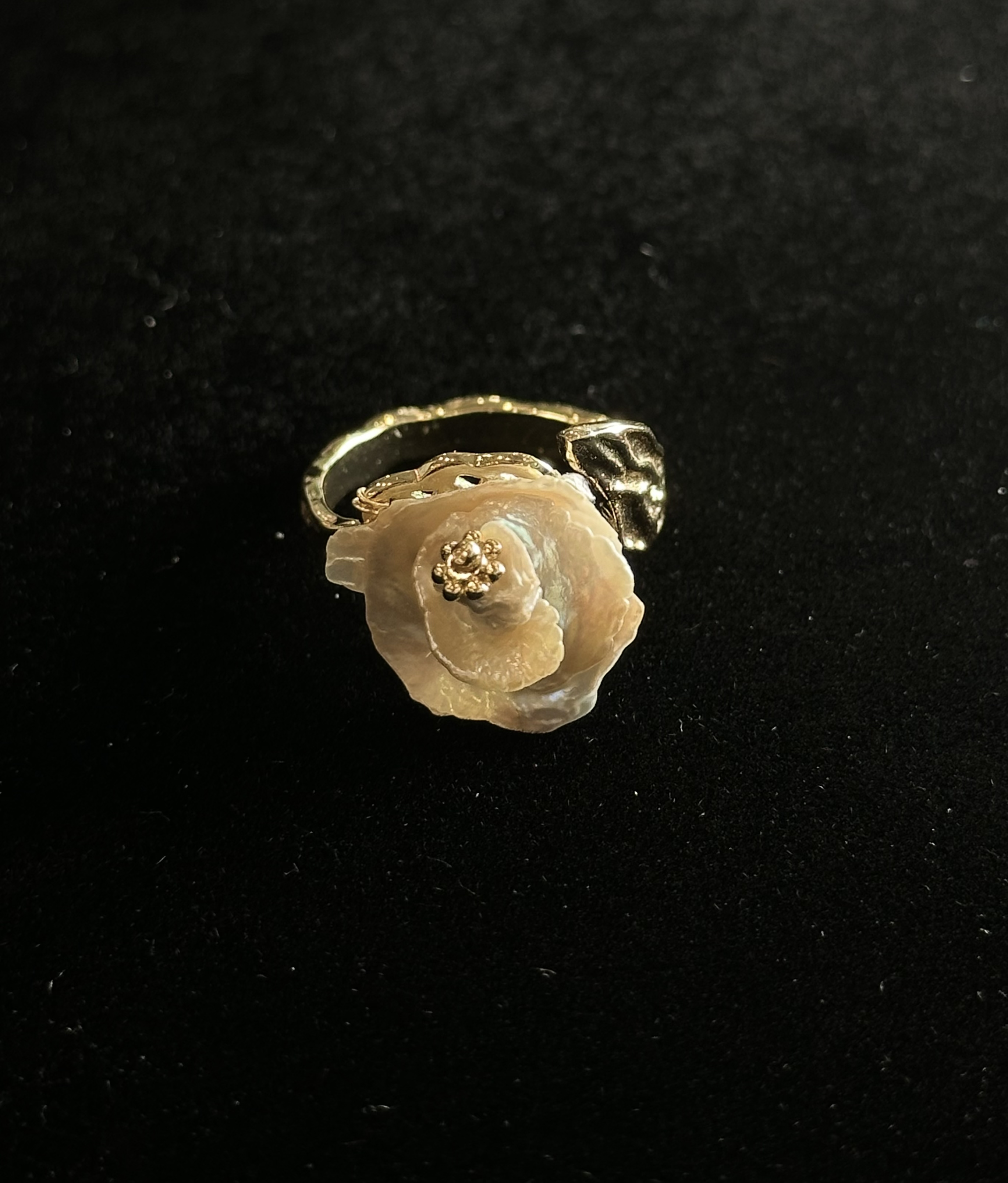 Natural Baroque Rose Ring