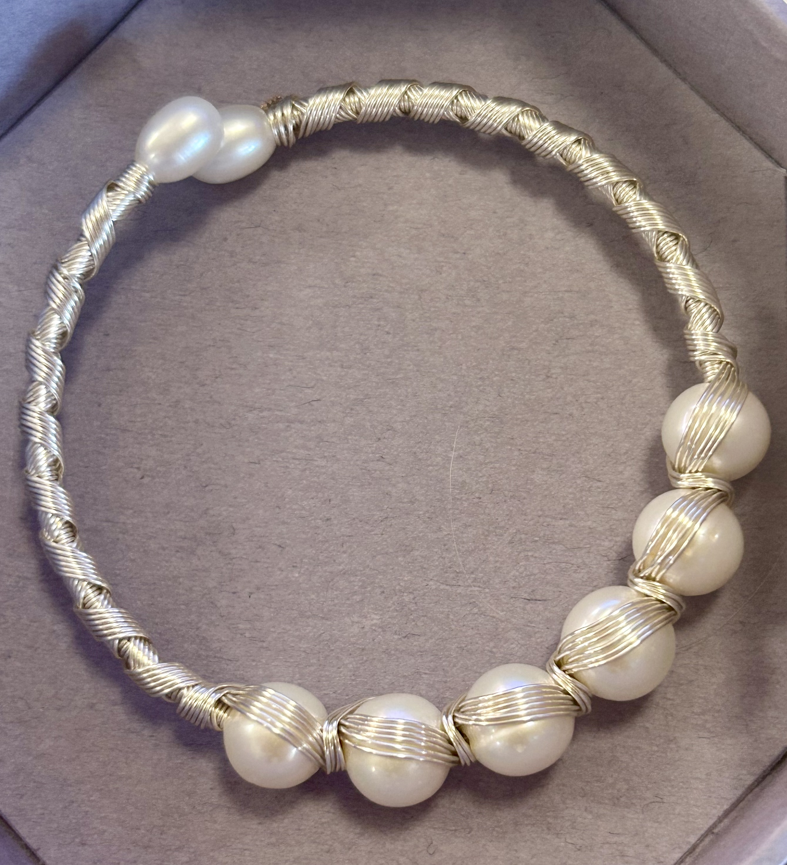 Spanish handmade silk and bead bracelet