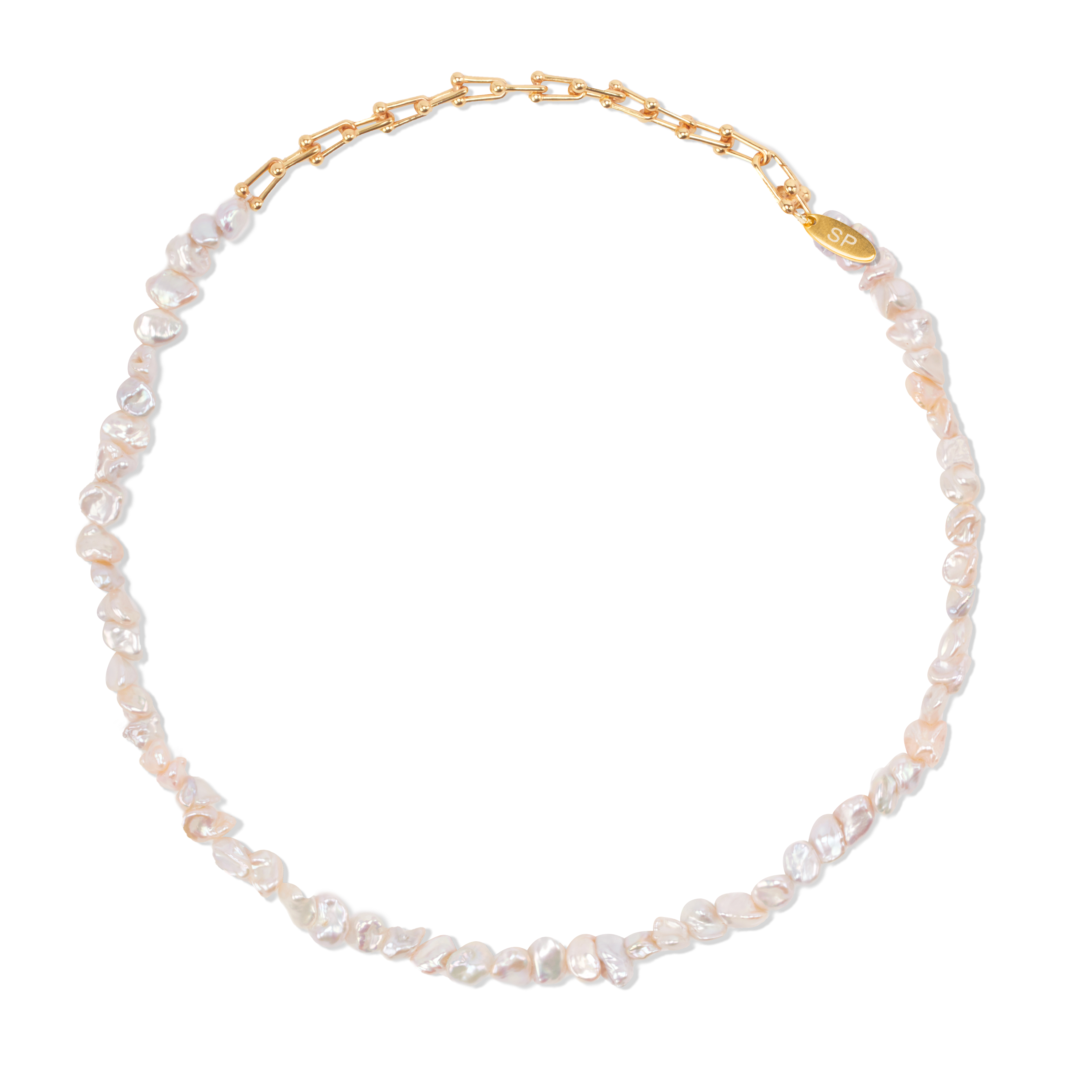 French vintage natural baroque pearl necklace - Image 1
