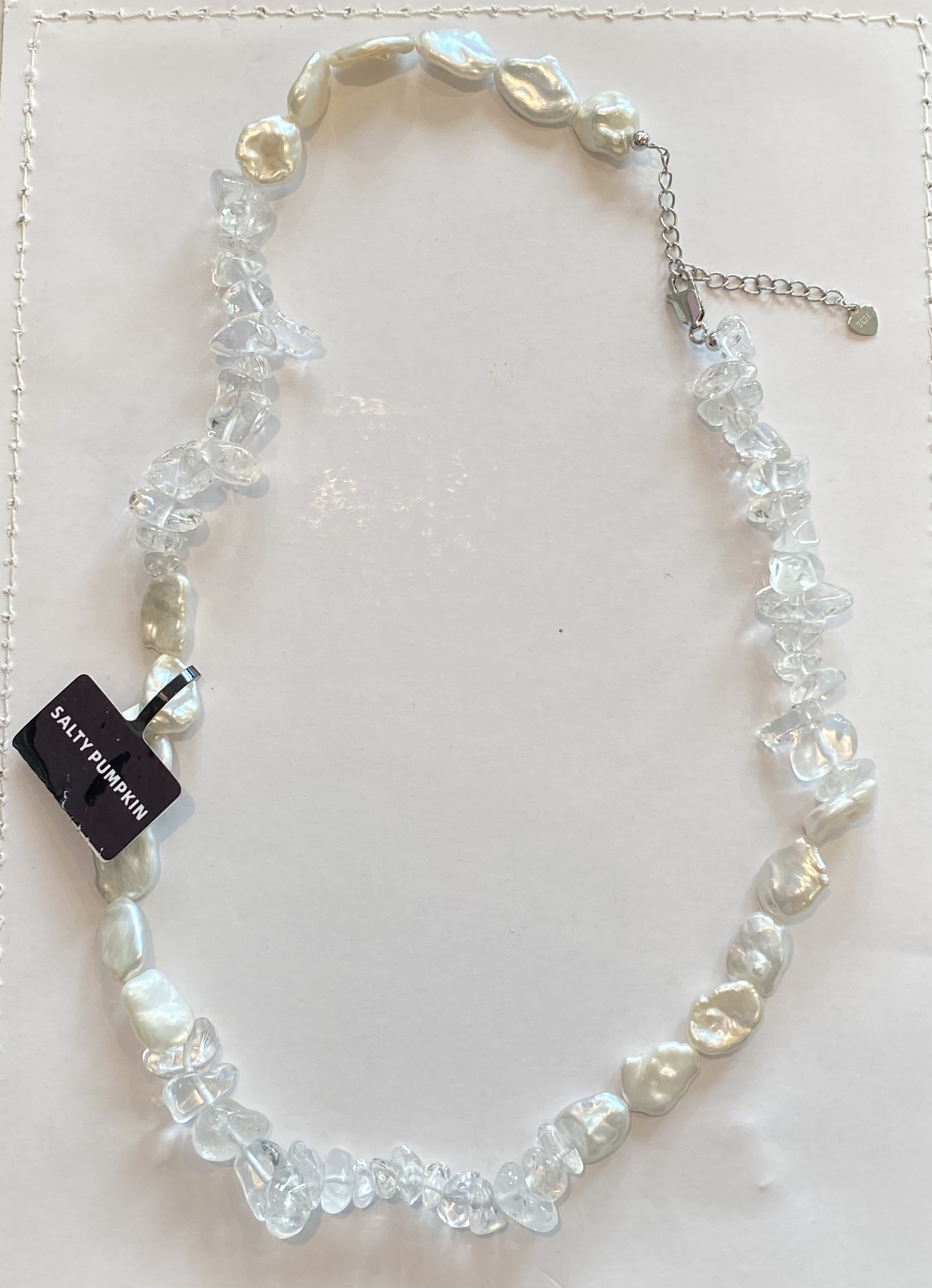 Crystal Love Cool Crystal Pearl Necklace