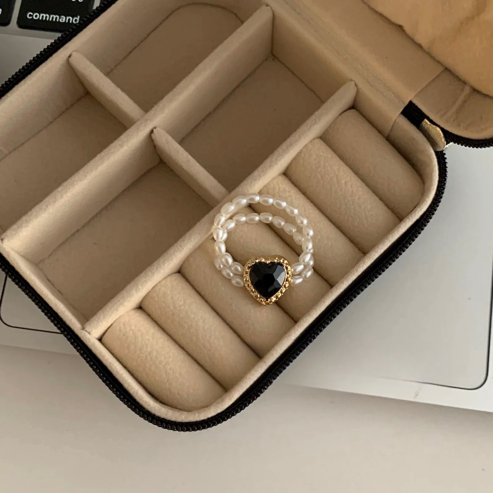 Heart of Spades "Full of Diamonds" Ring (White)