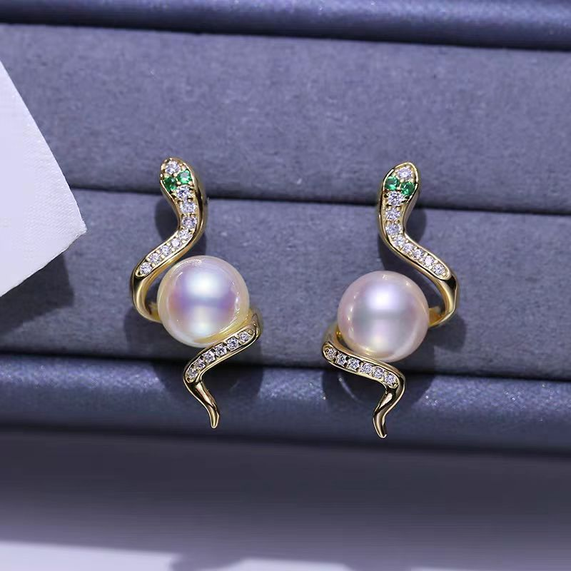Snake bead earrings