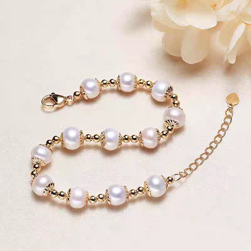 pearl flower bracelet