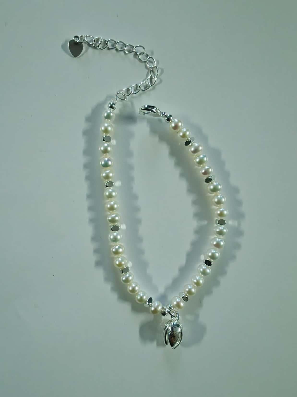 Orchid natural pearl bracelet