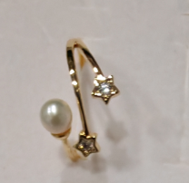 Double Star Pearl Ring