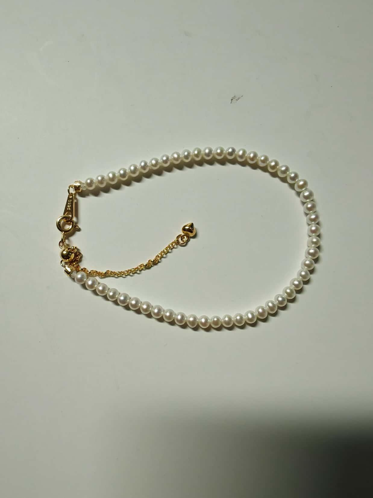 3-3.5mm Classic Pearl Bracelet (Gold)