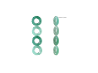 Pearl and Jade Earrings Quartz Rock Jade
