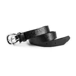 Black leather wide belt
