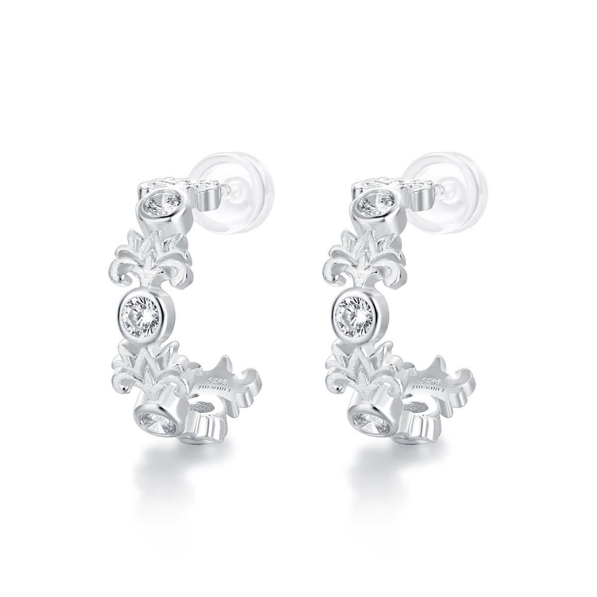 Honeysuckle diamond earrings