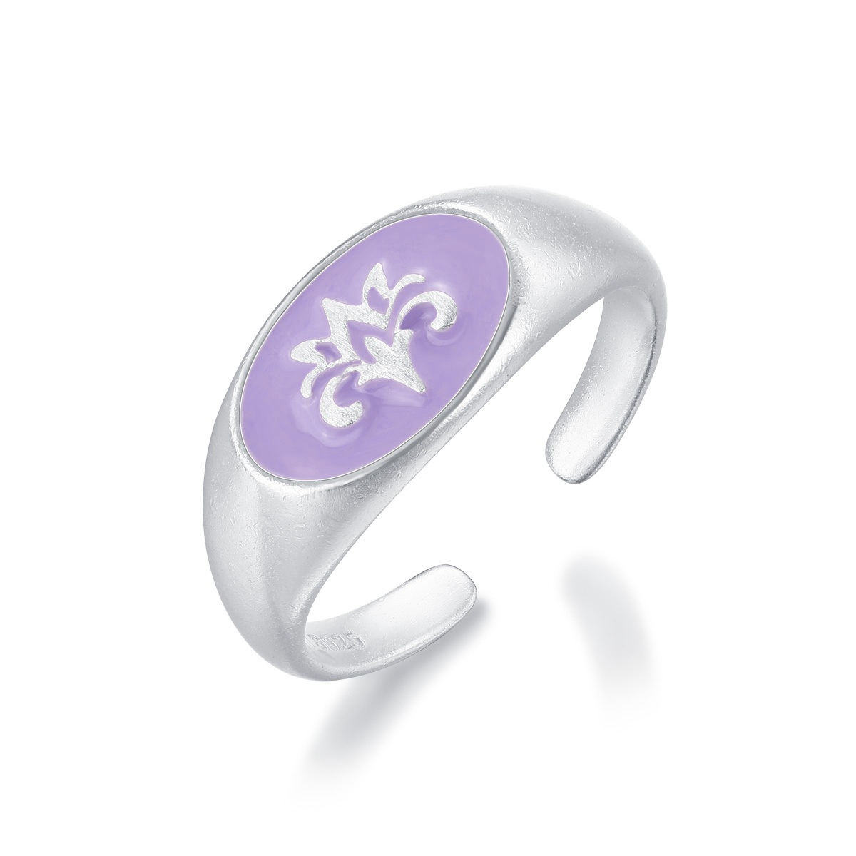 Enamel Seal Honeysuckle Ring Purple
