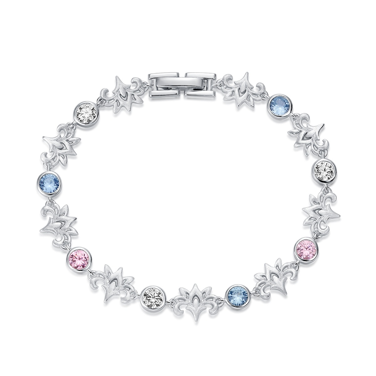 Colorful Honeysuckle Diamond Bracelet