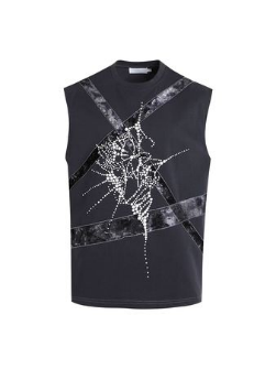 split light rhombus shadow
Beaded Sleeveless Tank Top Black