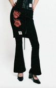 Fake two-piece long heart set
printed bell bottoms