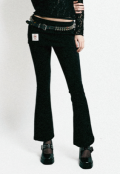 Fake two-piece skirt flared pants