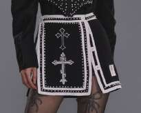 Beaded Cross Detachable Armor Skirt