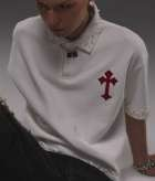 Pearl cross polo shirt