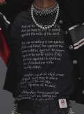 Distressed Bible Print T-Shirt Gray
