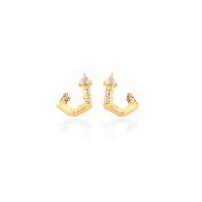 Snake charm earrings-gold DR ANGLE EARRING-G
