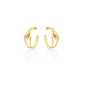 Snake charm C hoop earrings-gold DR C EARRING-G